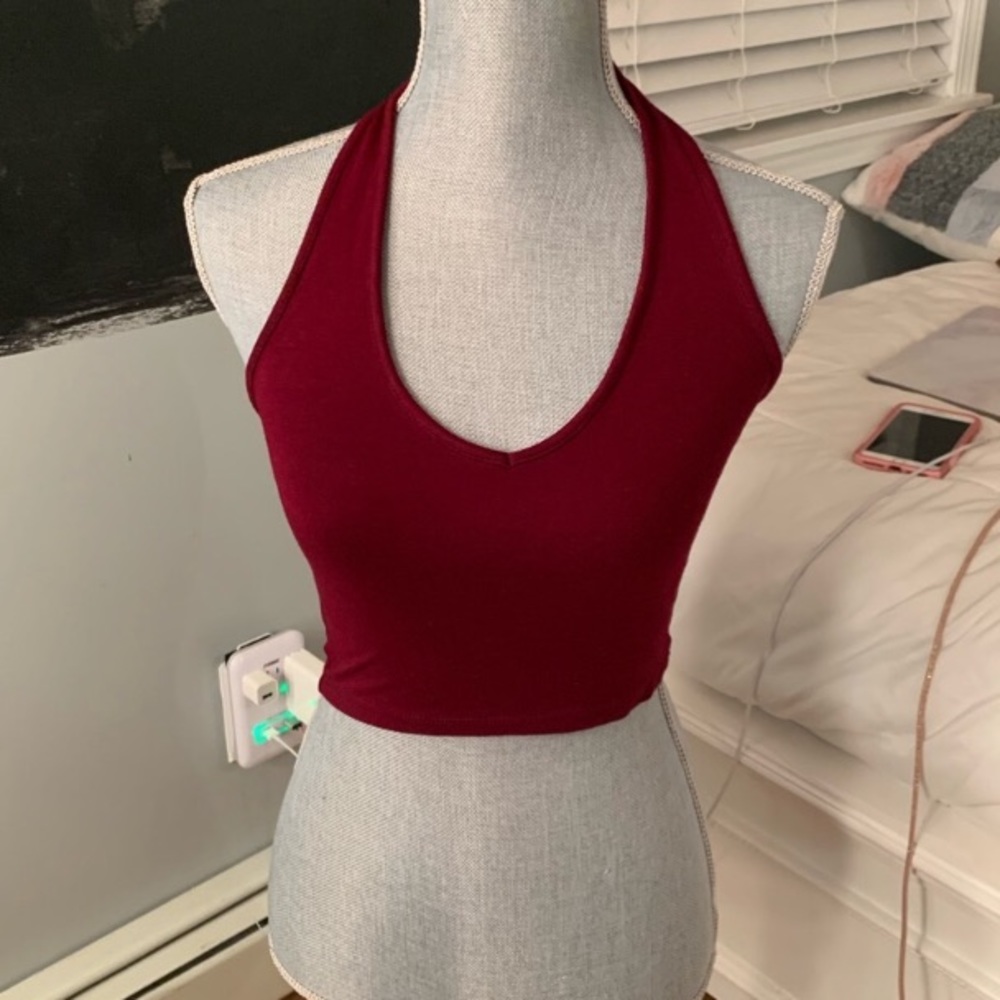 Brandy melville tight stretchy halter neck tanktop